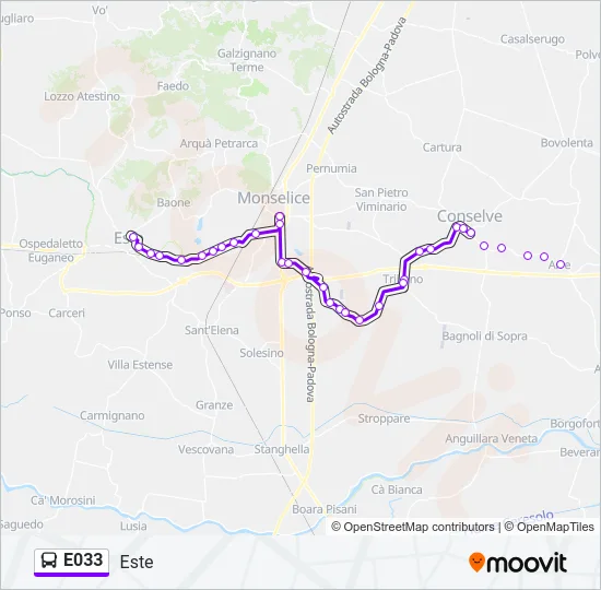 E033 Bus Line Map
