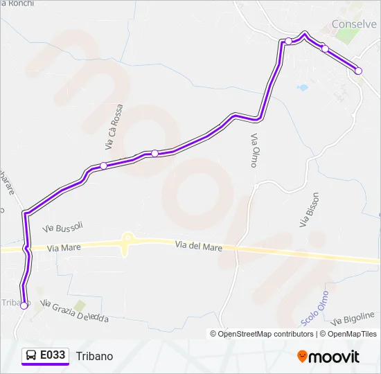 E033 Bus Line Map