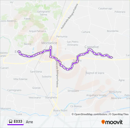 E033 Bus Line Map