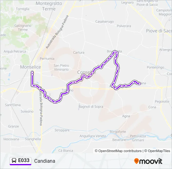 E033 Bus Line Map