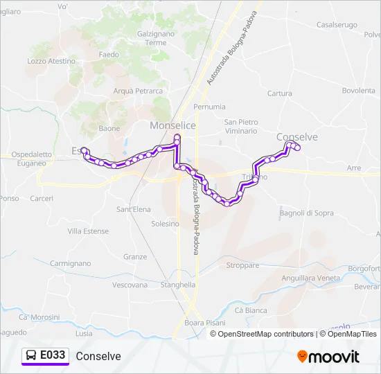 E033 Bus Line Map