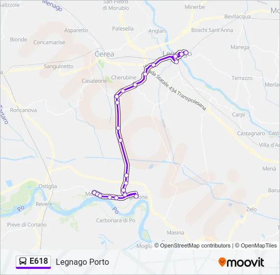E618 Bus Line Map