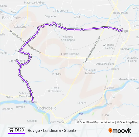 E623 Bus Line Map