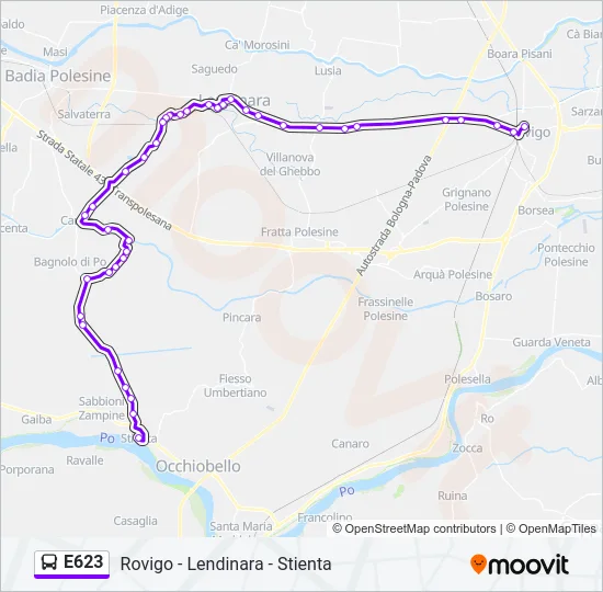 E623 Bus Line Map