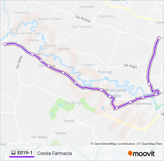 E019-1 Bus Line Map