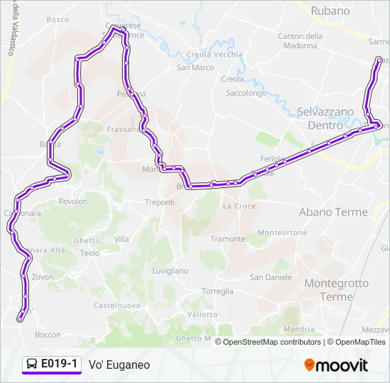 E019-1 Bus Line Map