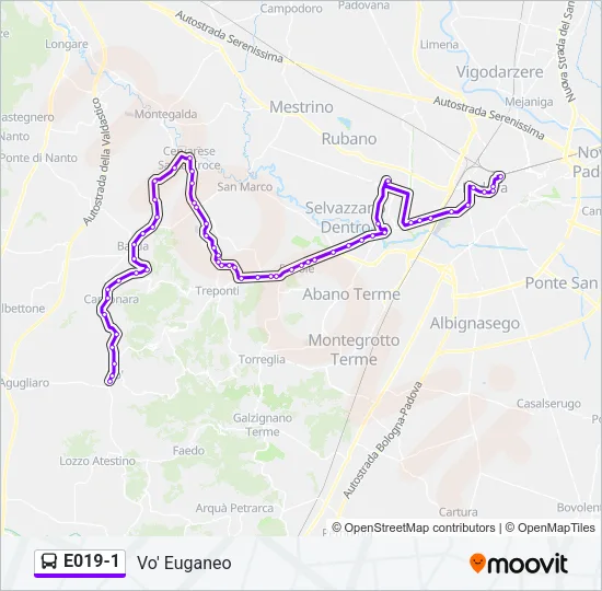 E019-1 Bus Line Map