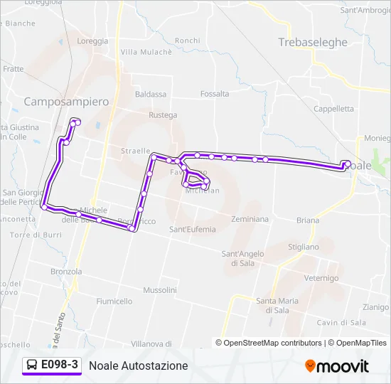 E098-3 Bus Line Map