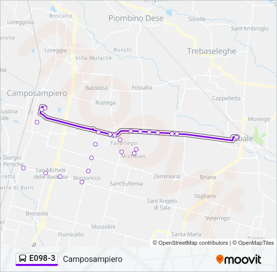 E098-3 Bus Line Map