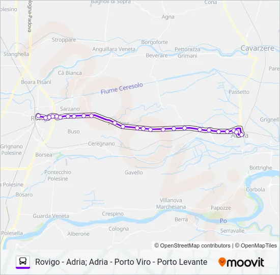 E601/0 - E609 Bus Line Map