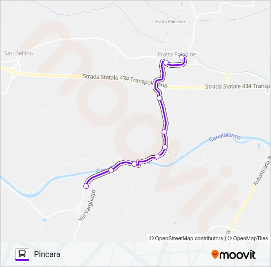 E612 - E624 - E625 Bus Line Map