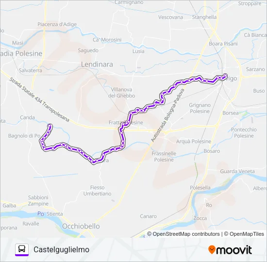 E612 - E624 - E625 Bus Line Map