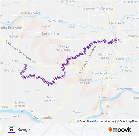 E612 - E624 - E625 Bus Line Map