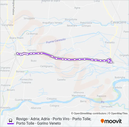 E601/0 - E601/1 - E607/0 Bus Line Map