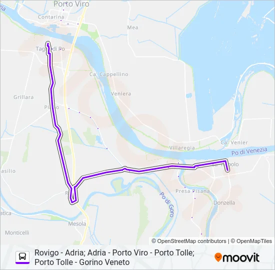 E601/0 - E601/1 - E607/0 Bus Line Map