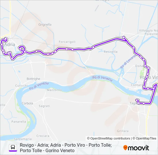 E601/0 - E601/1 - E607/0 Bus Line Map