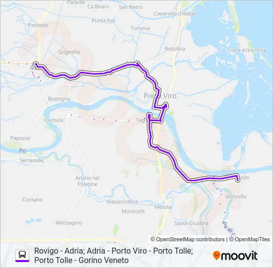 E601/0 - E601/1 - E607/0 Bus Line Map