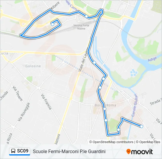 SC09 Bus Line Map