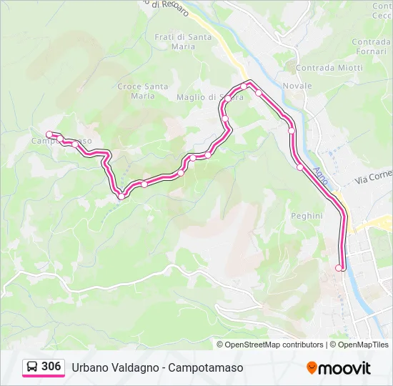 306 Bus Line Map