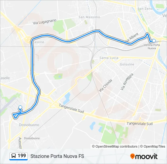 199 Bus Line Map