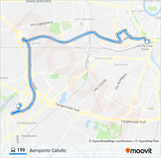 199 Bus Line Map
