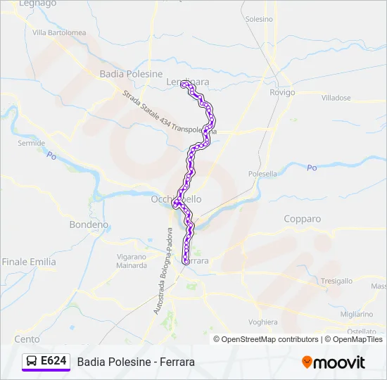 E624 Bus Line Map
