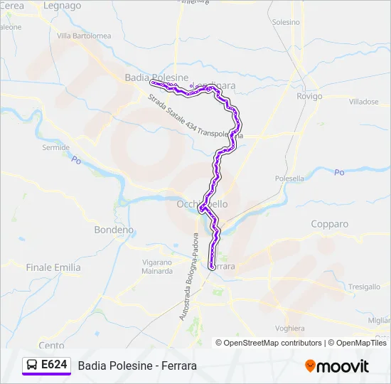E624 Bus Line Map