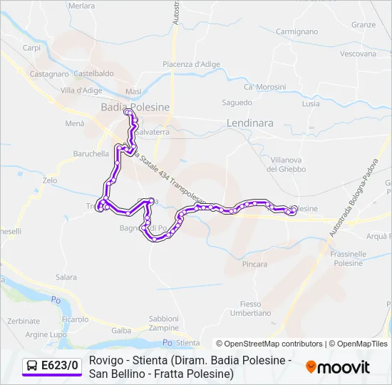 E623/0 Bus Line Map