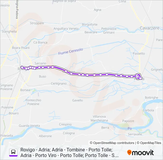 E601/0 - E603/1 - E601/1 - E603/0 Bus Line Map