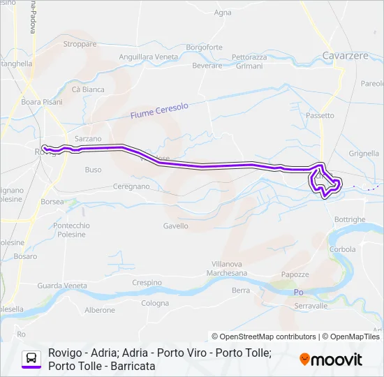 E601/0 - E601/1 - E601/2 Bus Line Map