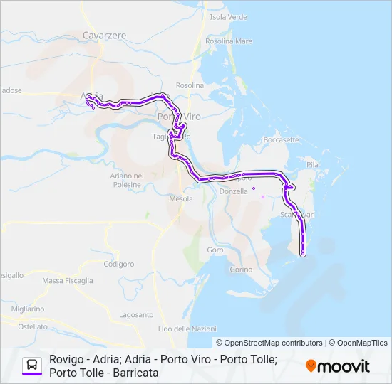 E601/0 - E601/1 - E601/2 Bus Line Map