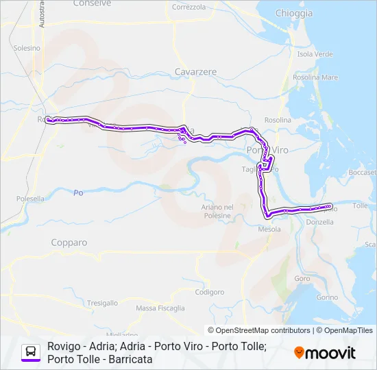 E601/0 - E601/1 - E601/2 Bus Line Map