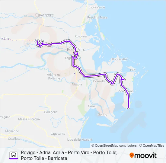 E601/0 - E601/1 - E601/2 Bus Line Map