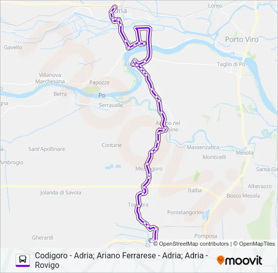 E604/0 - E602/0 - E601/0 Bus Line Map