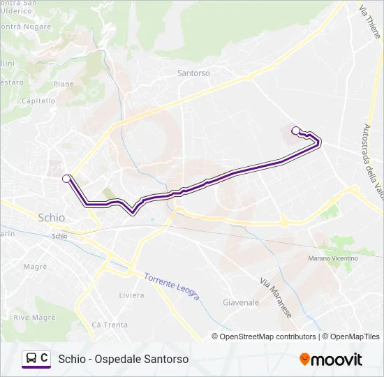 C Bus Line Map