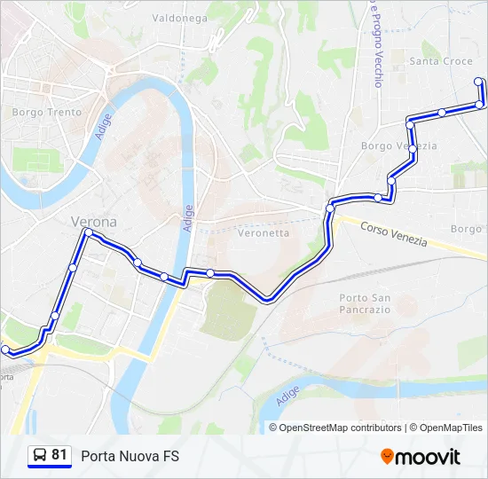 81 Bus Line Map