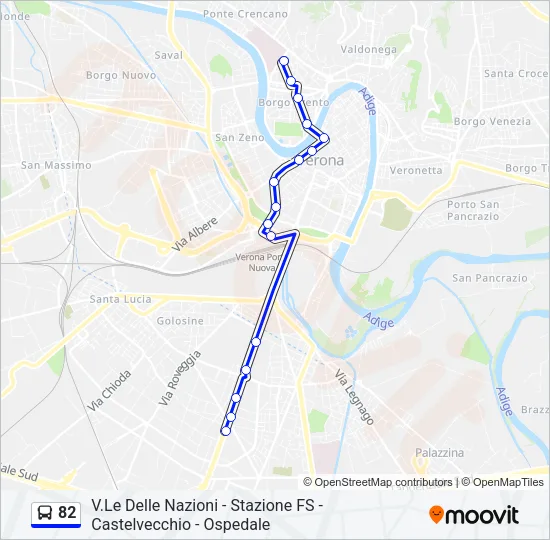 82 Bus Line Map