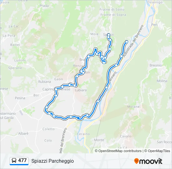 477 Bus Line Map