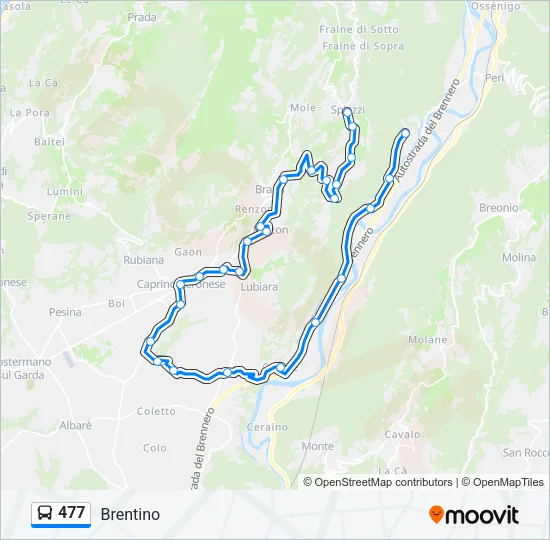 477 Bus Line Map