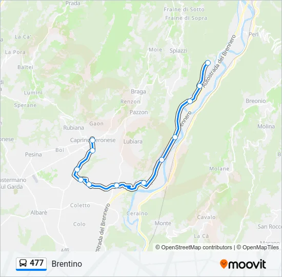 477 Bus Line Map
