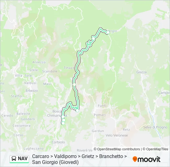 NAV Bus Line Map