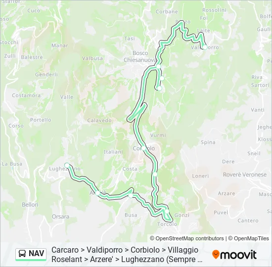 NAV Bus Line Map