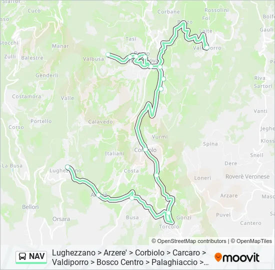 NAV Bus Line Map