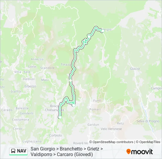 NAV Bus Line Map