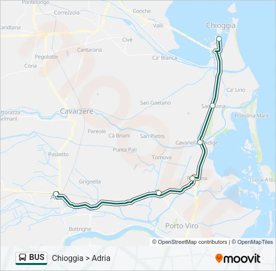 Mappa della linea BUS