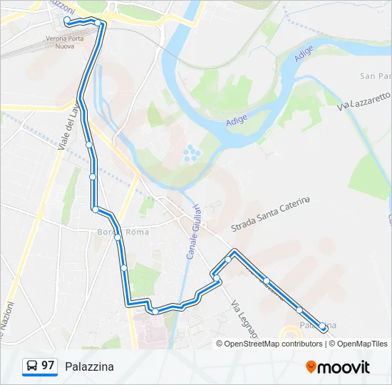97 Bus Line Map