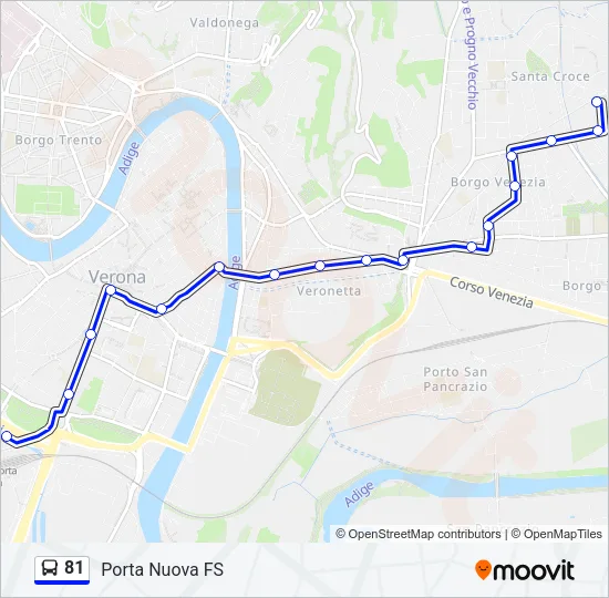 81 Bus Line Map