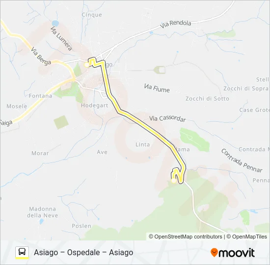 ASIAGO-OSP Bus Line Map