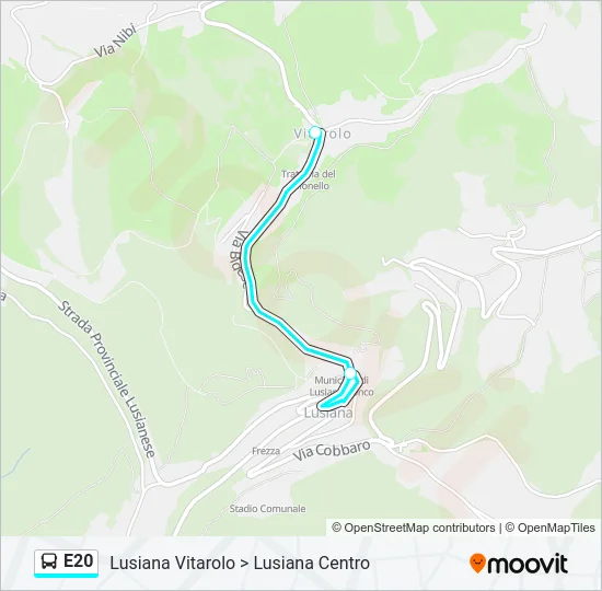 E20 Bus Line Map
