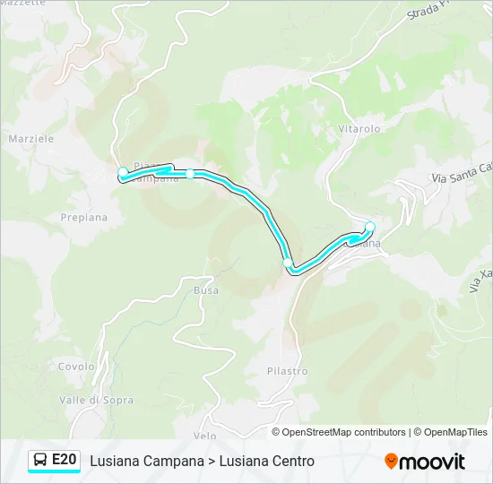 E20 Bus Line Map